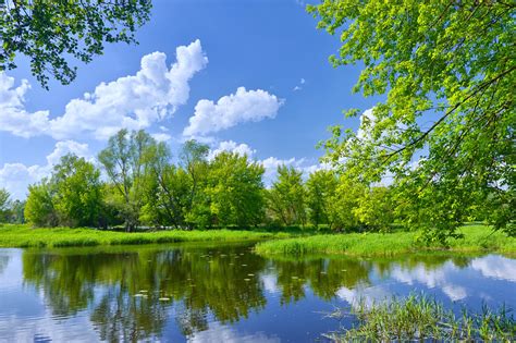 nature, Landscapes, Earth, Lakes, Trees, Forest, Sky, Clouds, Beauty, Spring, Sunny Wallpapers ...