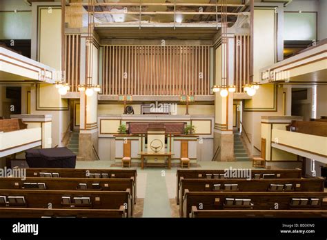 Unity Temple, seminal influential design, architect Frank Lloyd Wright, 1905, Oak Park, Illinois ...