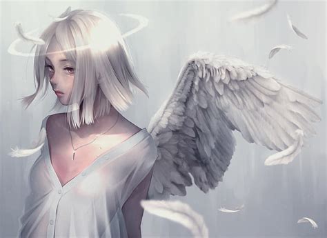 5120x2880px | free download | HD wallpaper: girl, fantasy, anime, wings ...