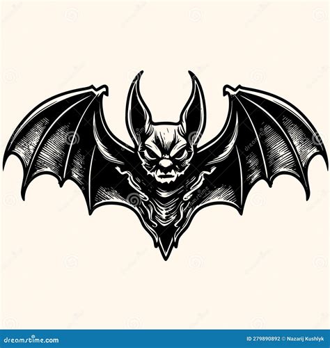 Bat,vampire, Vector for Logo or Icon,clip Art, Drawing Elegant ...