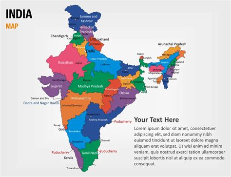 Editable Map Of India For Ppt