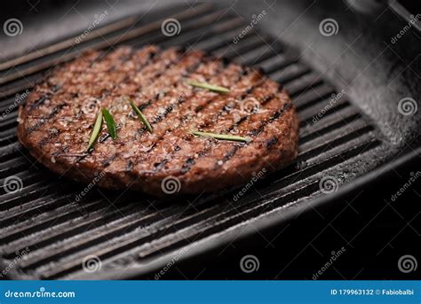 A Beef Burger Grill Cooking Stock Photo - Image of meal, dinner: 179963132