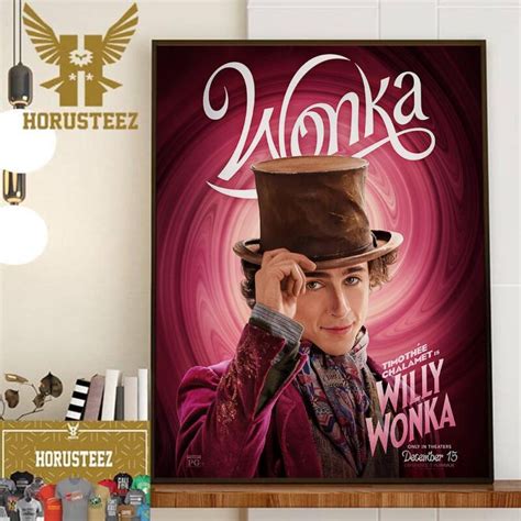 Timothee Chalamet as Willy Wonka in Wonka Movie Home Decor Poster Canvas - Horusteez