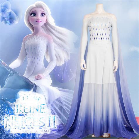 2019 Movie Elsa White Dress Custom Made Costumes Princess Elsa Cosplay ...