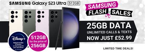 Samsung S23 Ultra Deals - Free Double Memory Special Offer and Disney+ - Phones LTD