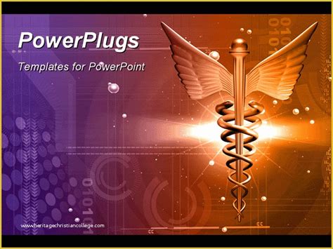Free Animated Medical Ppt Templates Of Powerpoint Template Medical Logo In Brown Color Over ...