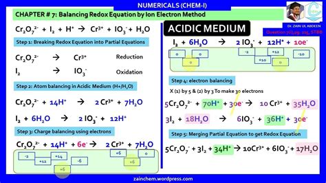 Balancing Redox Equation by Ion Electron Method in Acidic Medium - YouTube