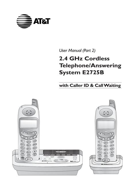 2.4 GHz Cordless Telephone/Answering System ... - att.vtp-media.com