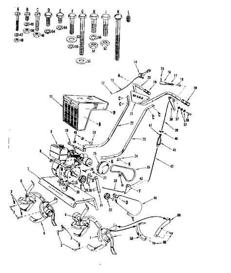 Earthquake Rear Tine Tiller Parts Diagram 33 Mtd Rear Tine T