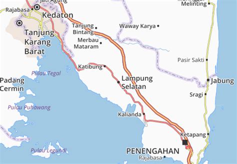 MICHELIN Lampung Selatan map - ViaMichelin