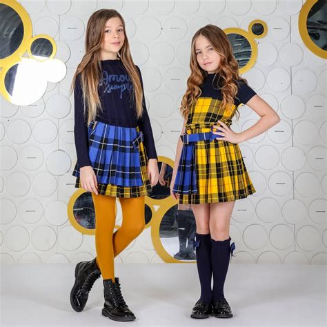 Fun & Fun - Yellow & Blue Tartan Skirt | Childrensalon | Skirts for kids, Forever 21 kids ...