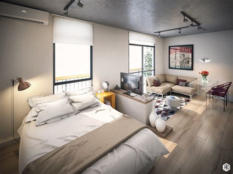 Small studio apartments, Apartment design, Apartment layout