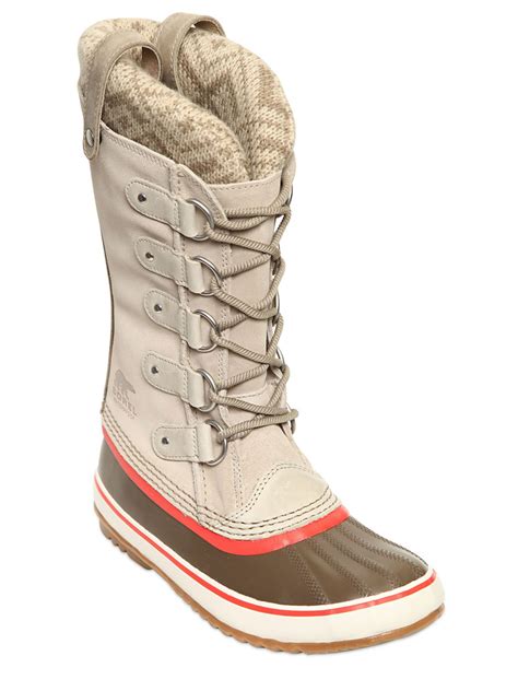 Sorel Joan Of Arctic Knit & Leather Boots in Gray for Men (LIGHT GREY) | Lyst