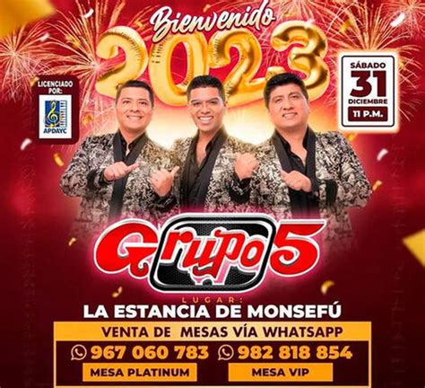 Dónde fue el concierto del Grupo 5 del domingo 1 de enero para celebrar el Año Nuevo 2023 ...