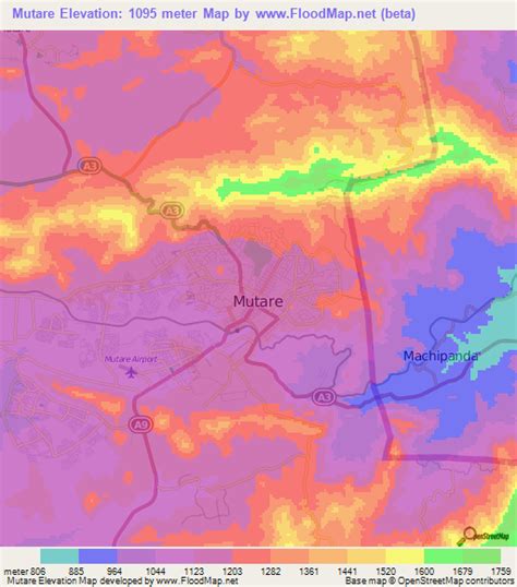 Elevation of Mutare,Zimbabwe Elevation Map, Topography, Contour