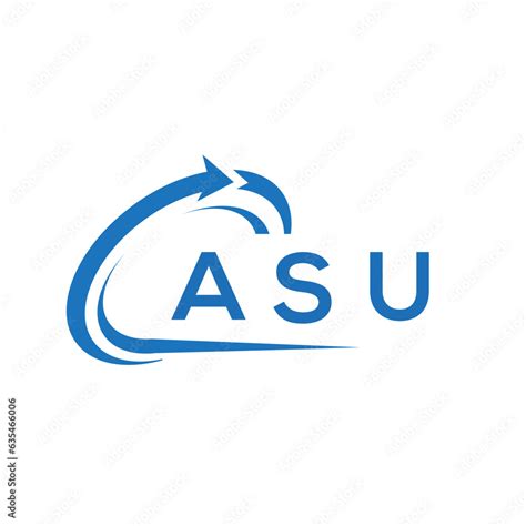 ASU letter logo design on white background. ASU creative initials ...