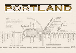 Portland Transit Map, Illustrator. | Transit map, Map, West coast road trip