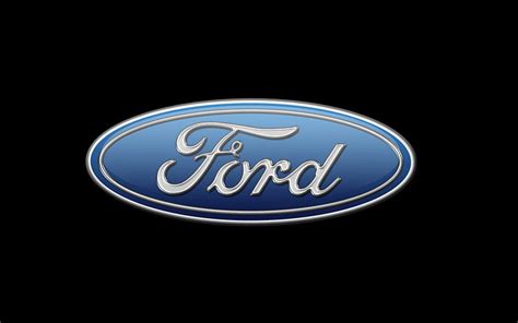 Ford logo, Ford emblem on a black background, Ford, automobile brand, Ford emblem, HD wallpaper ...