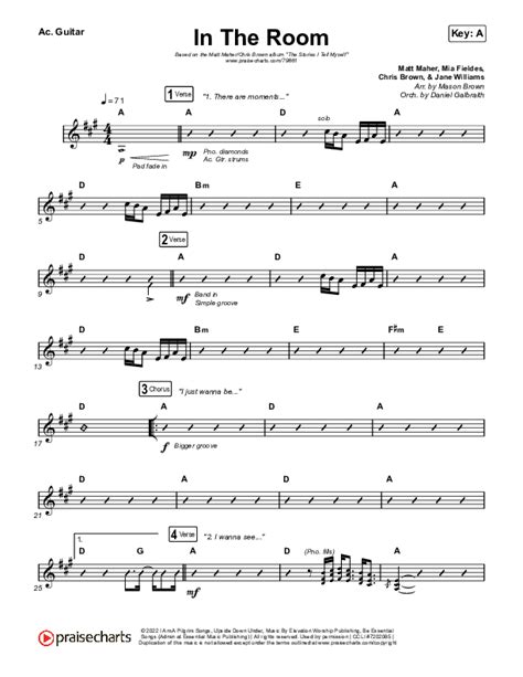 In The Room Acoustic Guitar Sheet Music PDF (Matt Maher / Chris Brown) - PraiseCharts