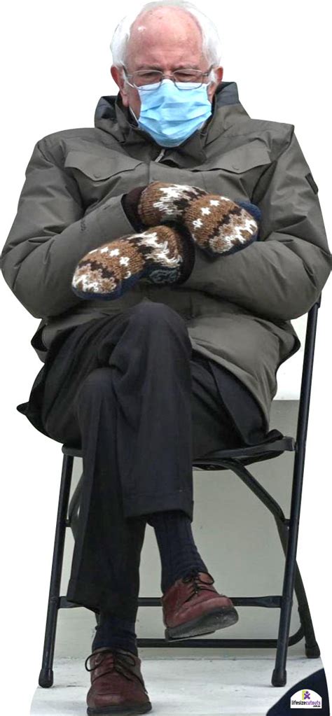 Bernie Sanders Mittens Sitting 769 - Celebrity Cutout - 120cm ...