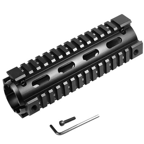 Hunting Tactical Airsoft AR 15 Handguard M4 Carbine 6.7 Inch RIS Quad ...