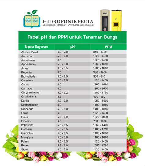 47+ Tabel Nutrisi Tanaman Hidroponik Images - Cara Merawat Hidroponik