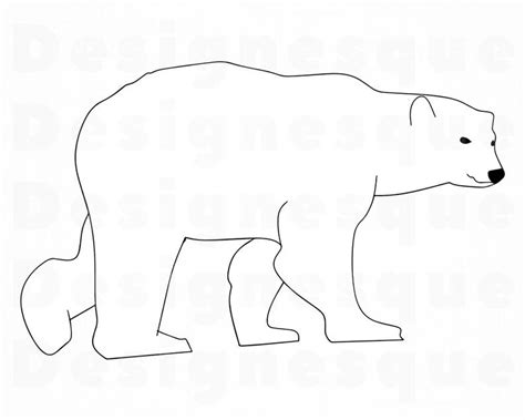 Polar Bear Outline Drawing | Free download on ClipArtMag