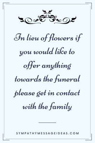 'In Lieu of Flowers' Alternatives and Etiquette - Sympathy Message Ideas