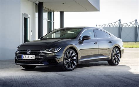 Volkswagen Arteon R-Line, 2018, 4k, black sports sedan, tuning, black ...