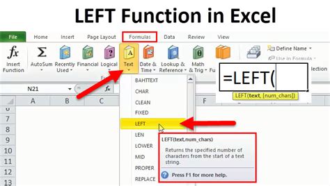 LEFT in Excel (Formula, Examples) | How to Use LEFT Function?