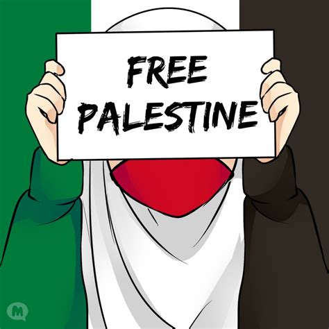 Free Palestine | WaSalam Illustrations | Muslim Manga | muslimmanga.org