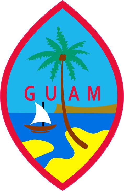 2.5in x 4in Seal of Guam Vinyl Sticker