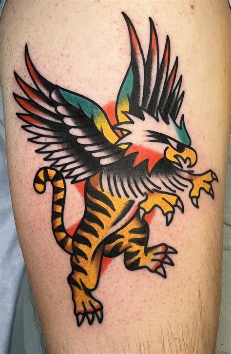 Griffin tattoo, done by Julia Campione at Good Omen Tattoo in Chicago ...