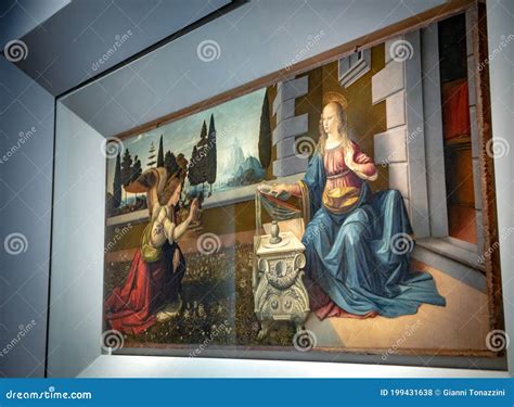 The Annunciation By Leonardo Da Vinci Editorial Photo | CartoonDealer.com #196784583