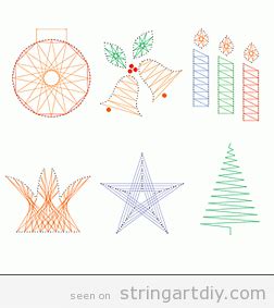 Christmas String Art Patterns - String Art DIYString Art DIY