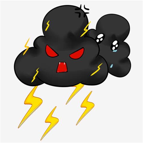 Cloud Lightning Clipart Transparent PNG Hd, Commercial Hand Drawn Black ...