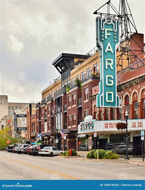 Downtown Fargo and the Fargo Movie Theate Editorial Image - Image of ...