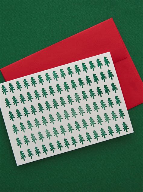 Letterpress Christmas Trees Card / Holiday Card / Vintage - Etsy