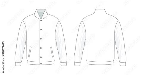 Jacket template/mockup for designs in vector format. Colors and gradients are easily modified ...