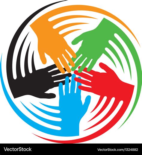 Teamwork hands icon Royalty Free Vector Image - VectorStock