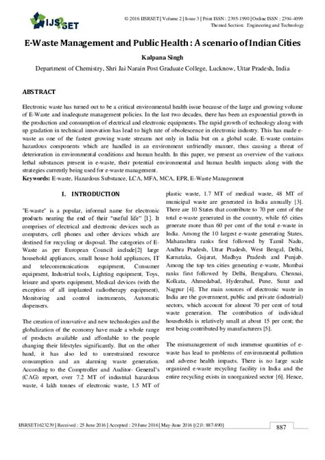 (PDF) E-Waste Management and Public Health : A scenario of Indian ...