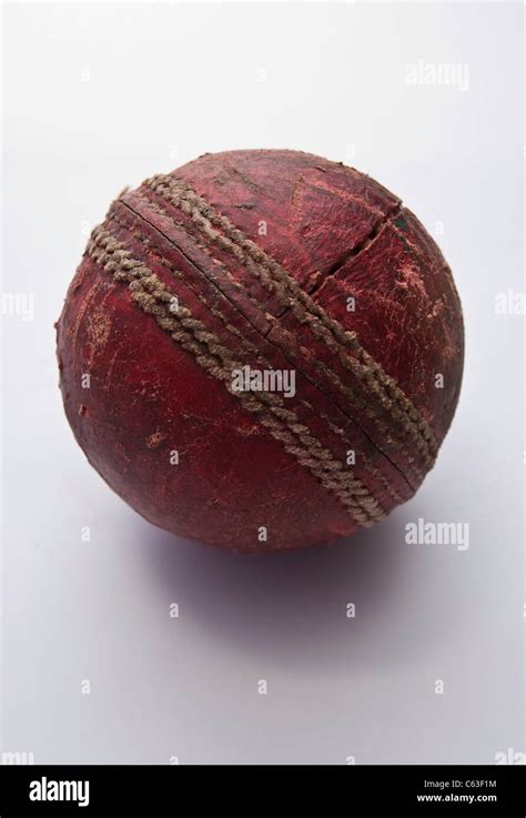 Old Cricket Ball Stock Photo - Alamy