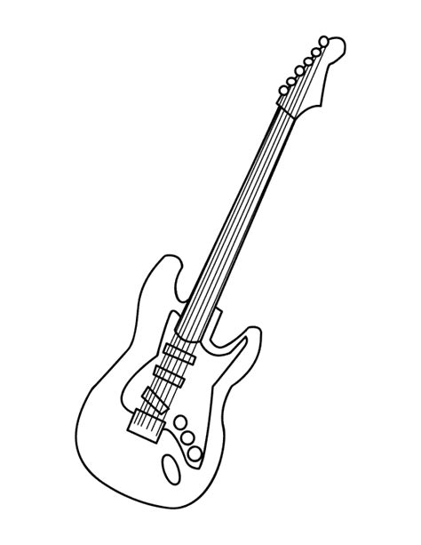 Guitar Coloring Pages - Best Coloring Pages For Kids | Electric guitar art, Guitar tattoo design ...