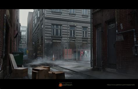 ArtStation - Alleyway Concept - ( STRANGERS )