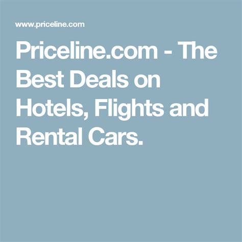 Priceline.com - The Best Deals on Hotels, Flights and Rental Cars ...