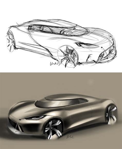 Supercar with sketch by MartinEDesign on DeviantArt