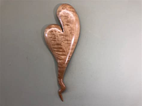 Wood Heart wall carving sculpture 50th Anniversary Gift present