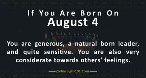 August 4 Zodiac is Leo, Birthdays and Horoscope - ZodiacSigns101