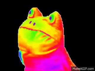 Get Out Frog Gif Rainbow