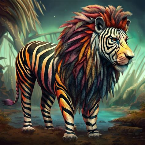 Lion-zebra hybrid. - AI Generated Artwork - NightCafe Creator